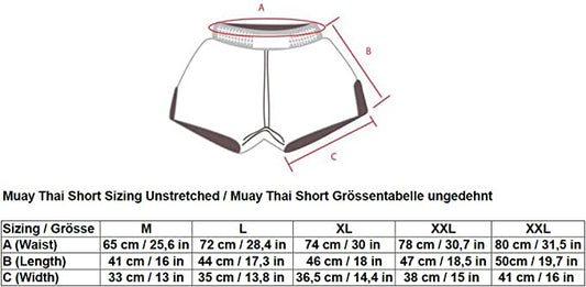 Kraftvoll und Stilvoll: Moderne Muay Thai Shorts für Erwachsene! (Gold- Rot M-L-XL-XXL-3XL)