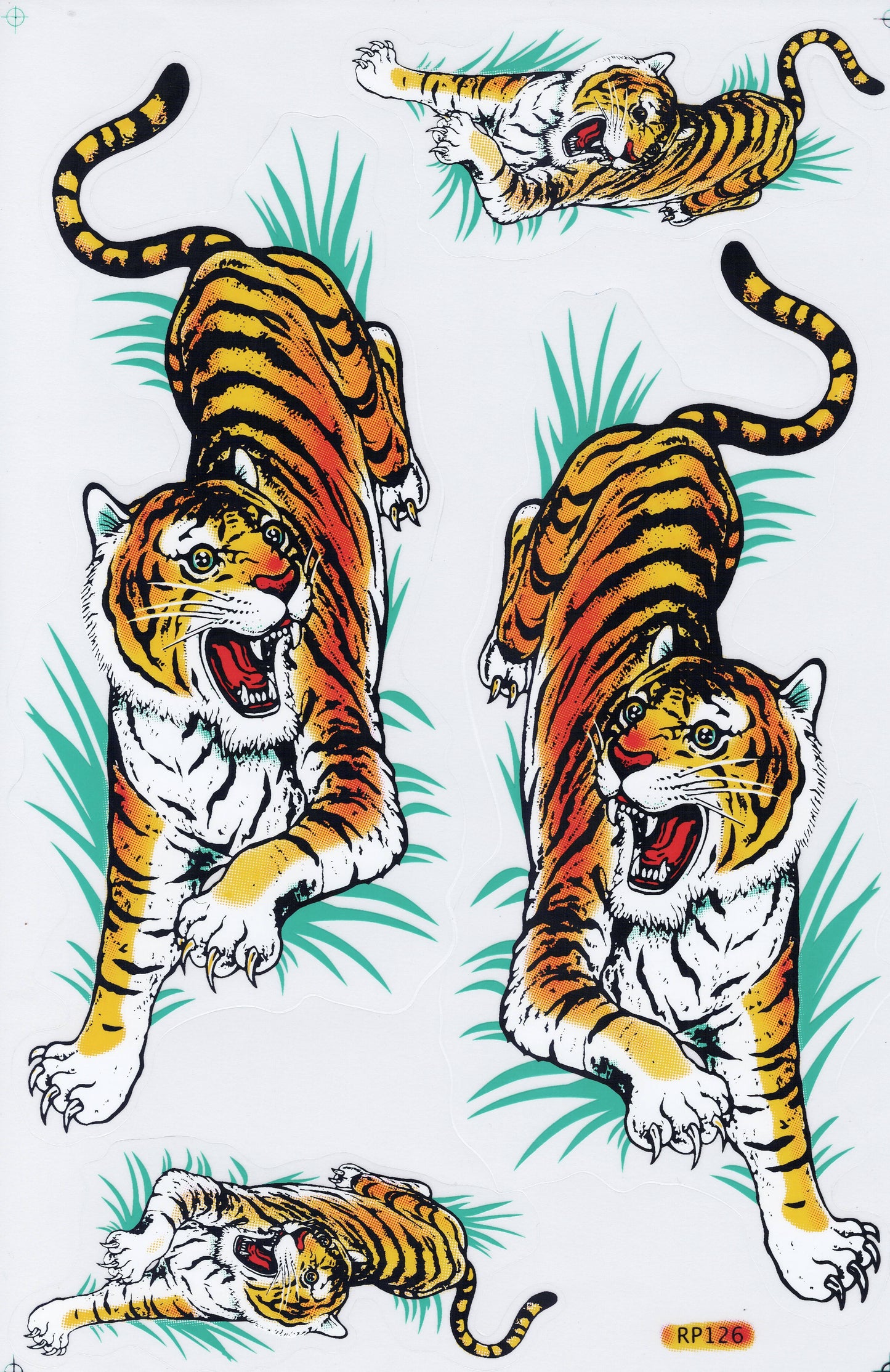 Sticker Tigre Jungle Moto Scooter Skateboard Tuning Voiture auto-adhésif 348