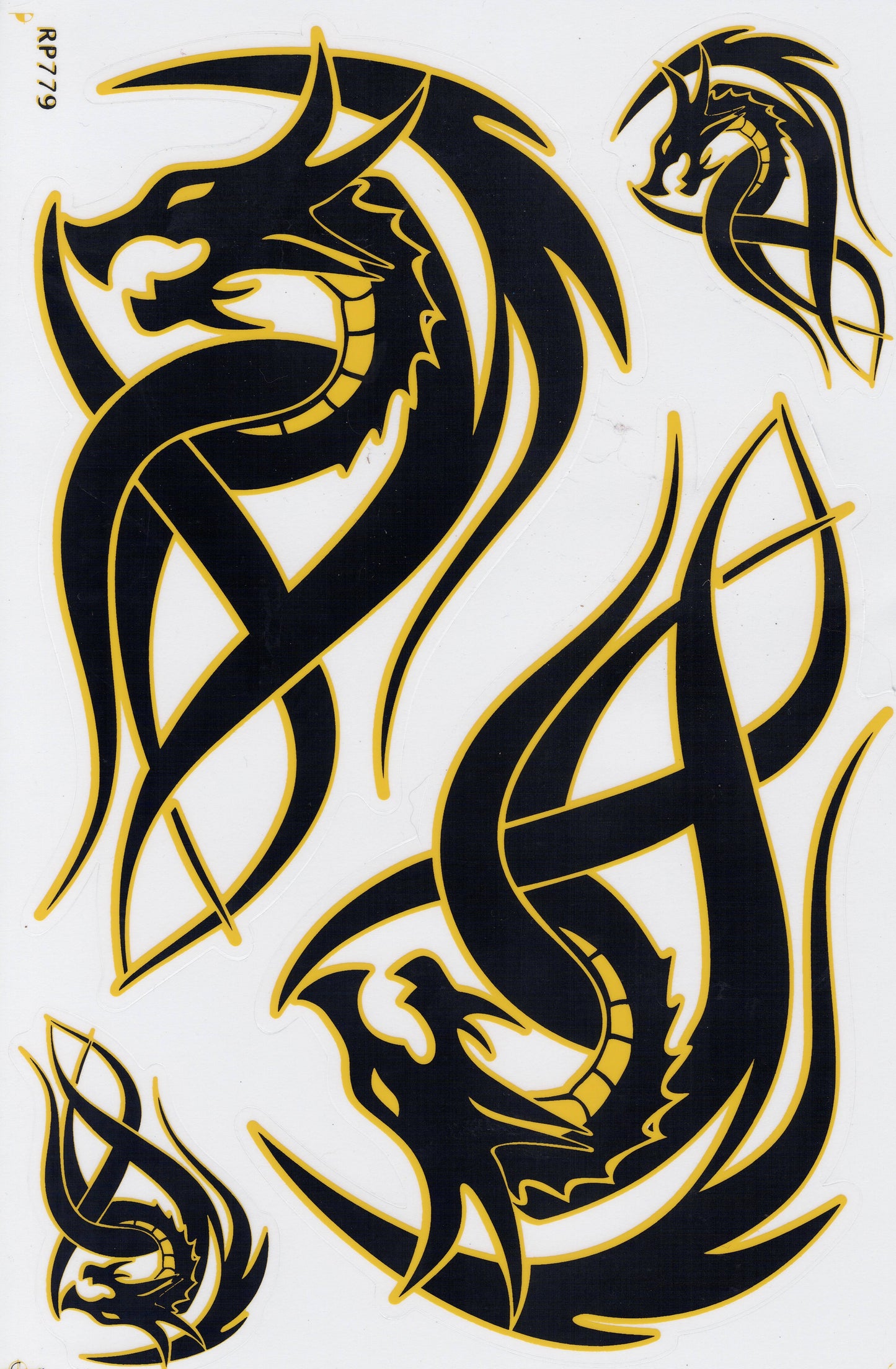 Dragon Serpent noir Autocollant Sticker Moto Scooter Skateboard Tuning voiture autocollant 492