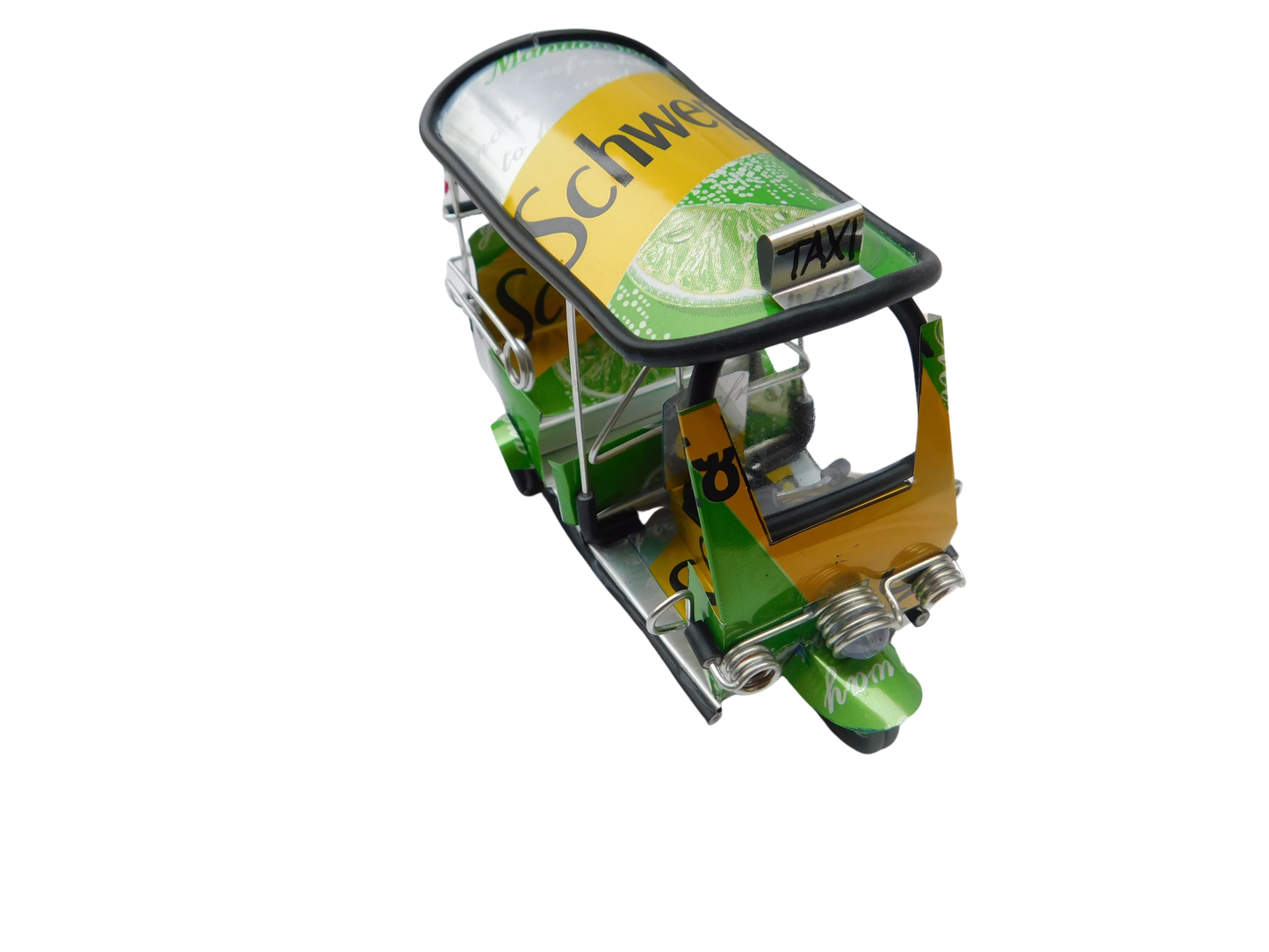 *** Schweppes Lemon *** Detailed Handmade Replica: TUK TUK Taxi from Thailand - 14x7x6 cm