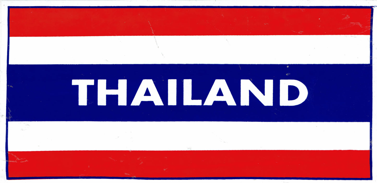 Autocollant drapeau thaïlandais 16x8.5 cm - Parfait pour moto, scooter, skateboard, tuning automobile et plus encore - Autocollant 319