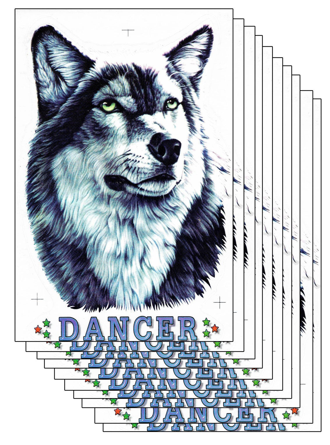 10ER Vorteilspack Wolf Aufkleber Sticker Motorrad Moped Roller Skateboard Auto Tuning Modellbau selbstklebend 050