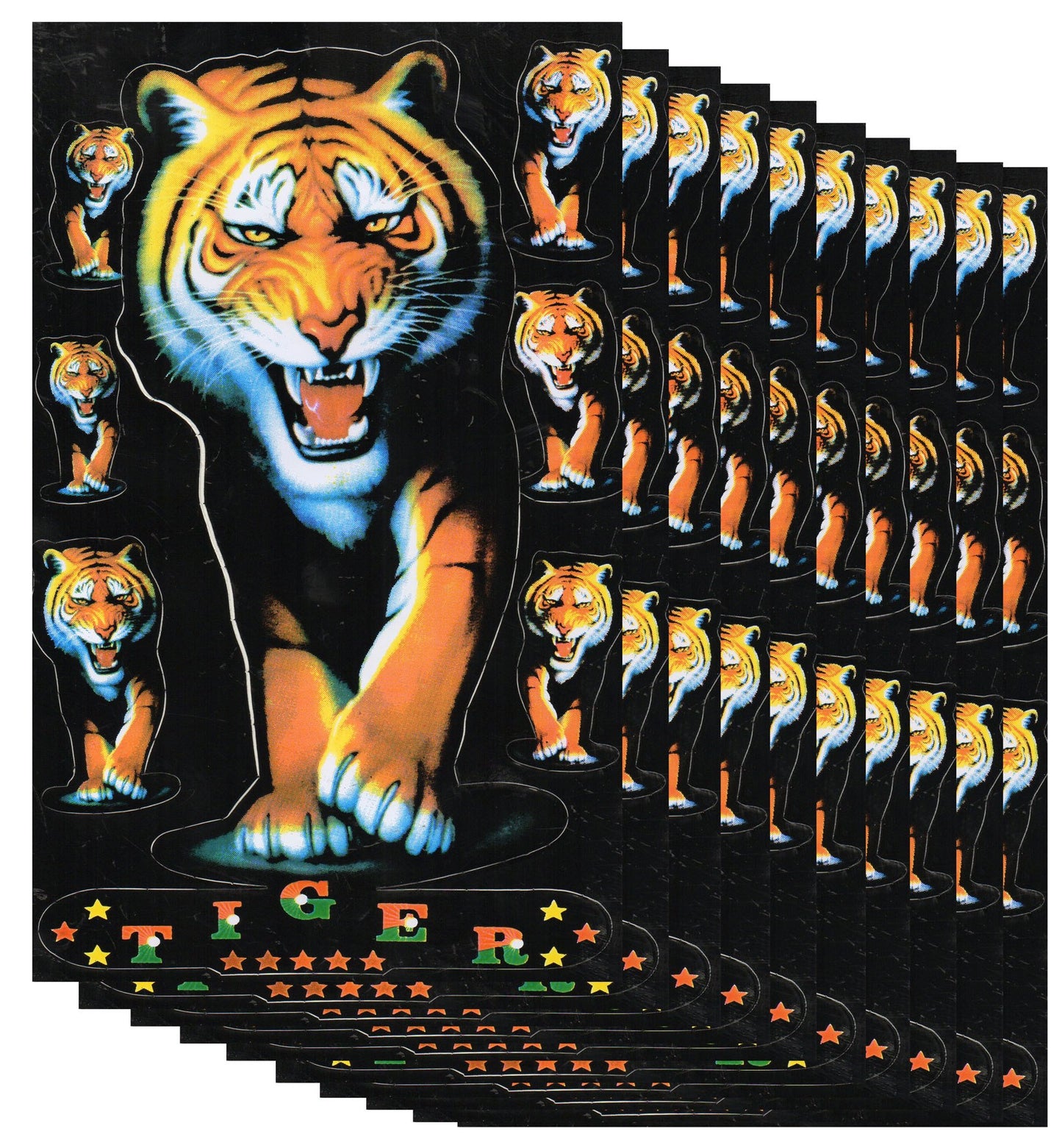 SPAR PACK DE 10 flammes feu orange panthère autocollant moto cyclomoteur scooter skateboard voiture tuning modélisme auto-adhésif 310