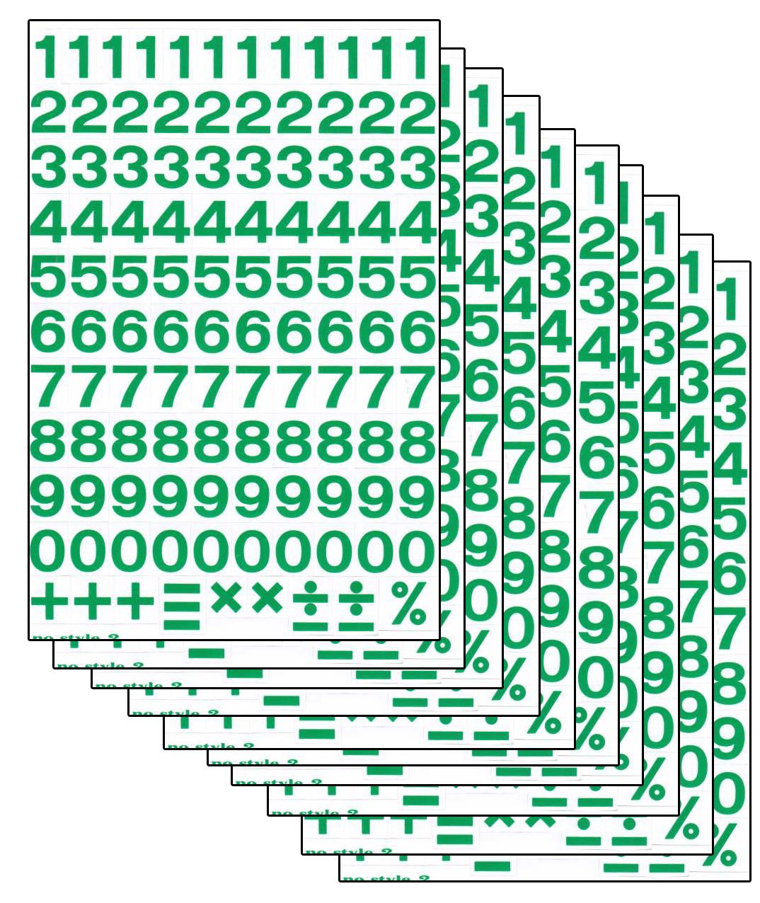 10ER Vorteilsangebot Zahlen Buchstaben Aufkleber Sticker Kinder Basteln Kindergarten Sammeln Geburtstag 10 Bogen 180