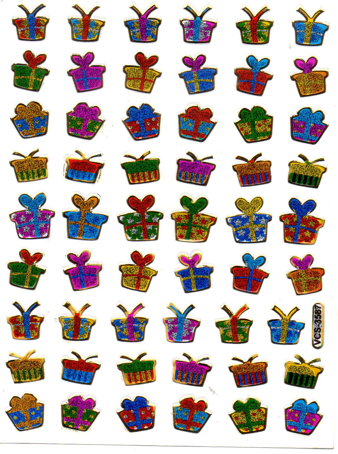 Gifts surprise packages stickers stickers metallic glitter effect school office folder children craft kindergarten 1 sheet 013