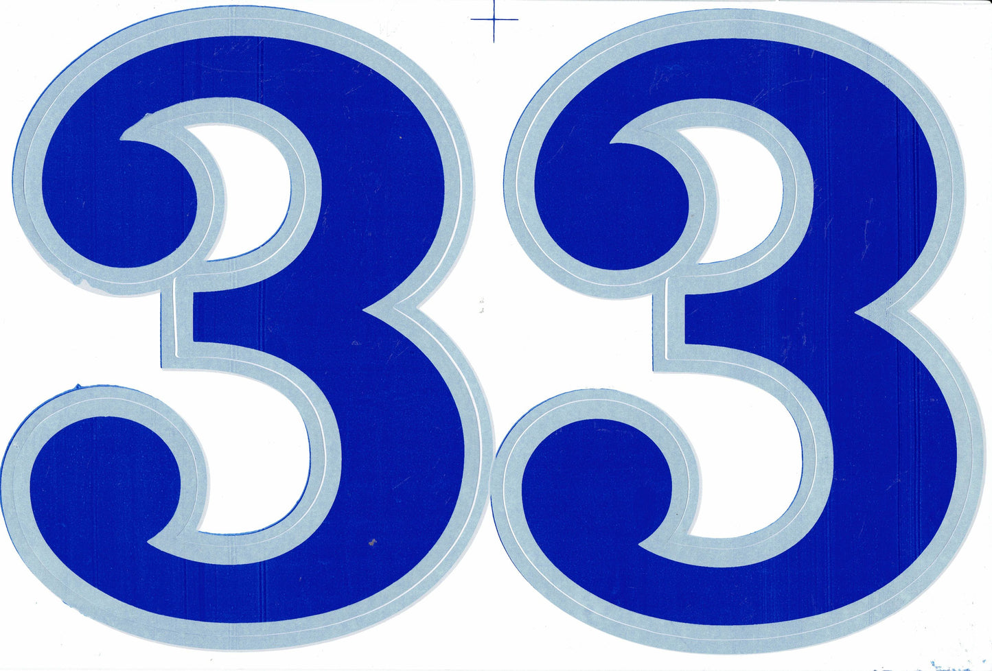 Grosse Nummer 3 blau 165 mm hoch Aufkleber Sticker Motorrad Roller Skateboard Auto Tuning Modellbau selbstklebend 051