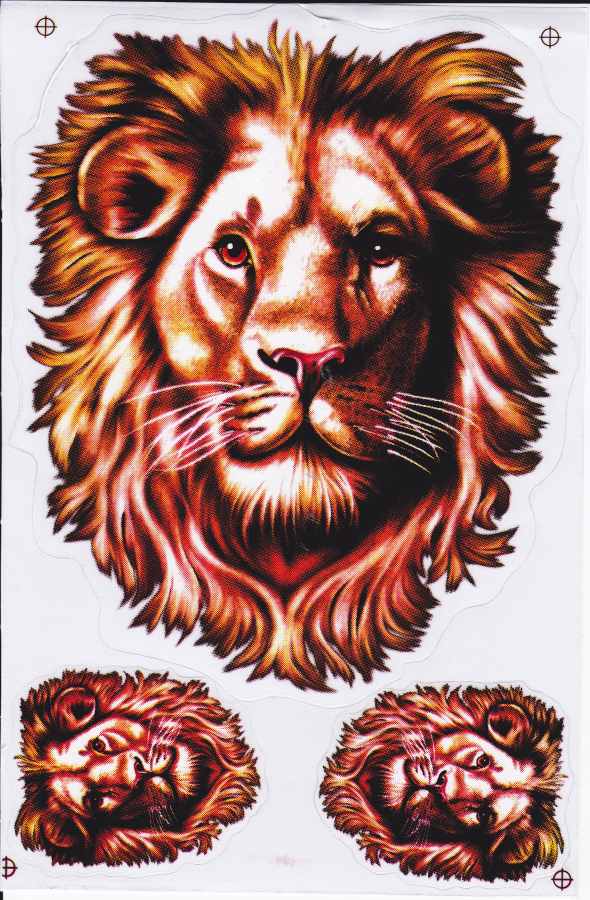 Lion Lion Animaux Autocollant Moto Scooter Skateboard Voiture Tuning Auto-Adhésif 005