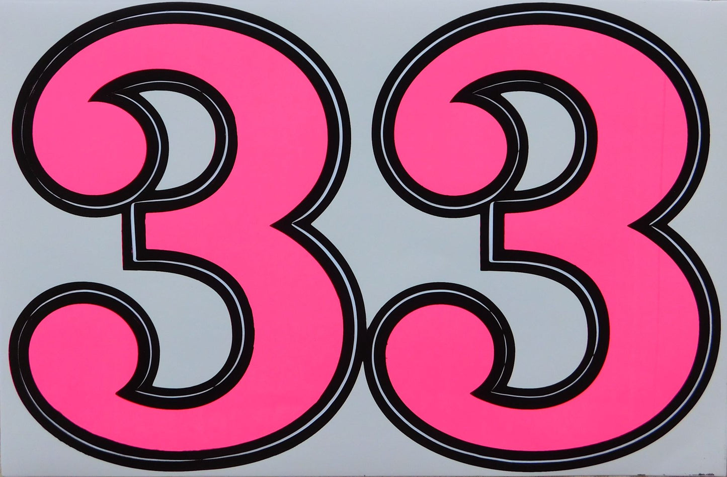 Large number 3 pink 165 mm high sticker motorcycle scooter skateboard car tuning model building self-adhesive 078