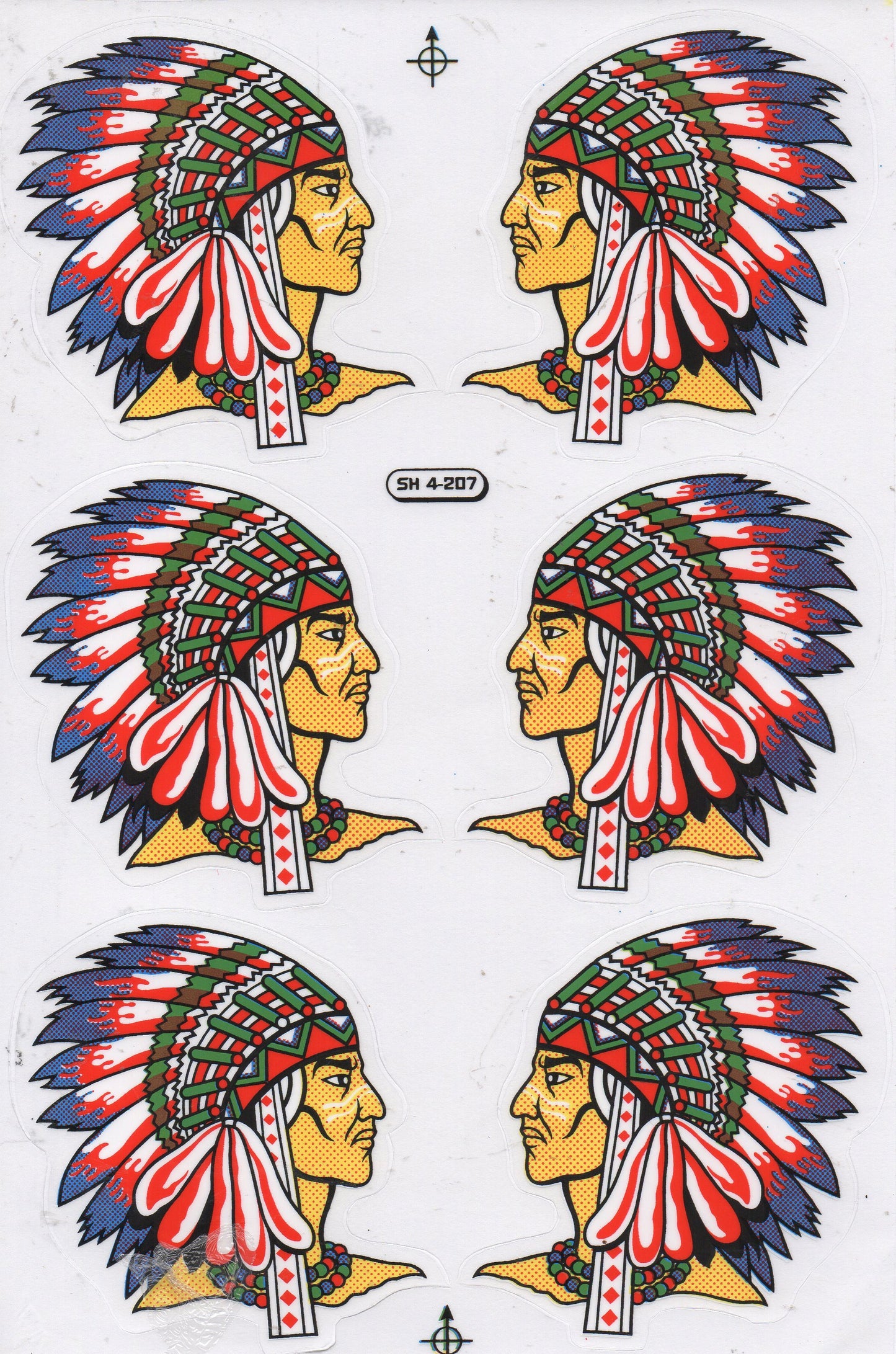 Indianer Häuptling Aufkleber Sticker Motorrad Roller Skateboard Auto Tuning Modellbau selbstklebend 008