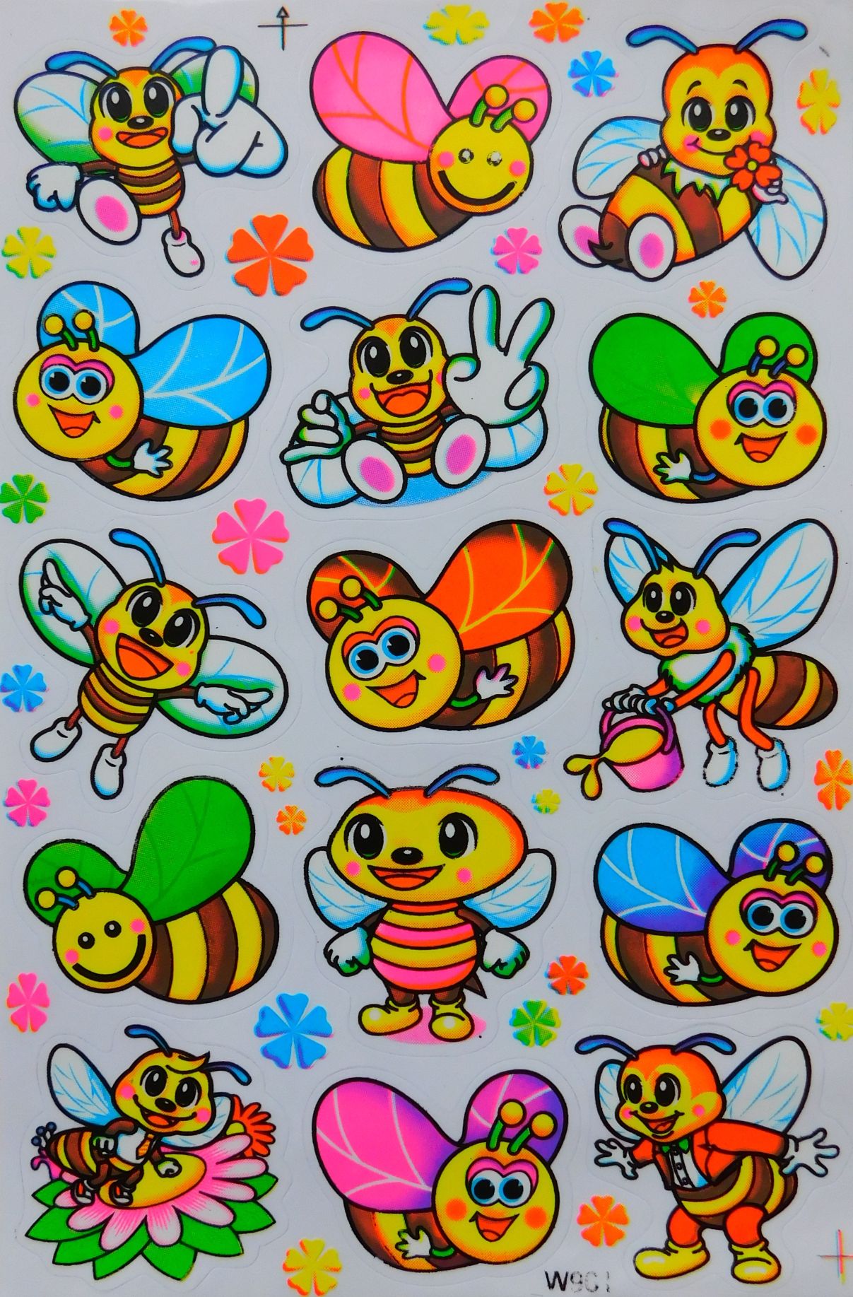 Abeilles Bourdon Guêpe Abeille Insectes Animaux Autocollants pour Enfants Artisanat Maternelle Anniversaire 1 feuille 115