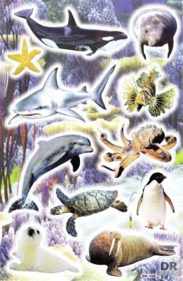 Fish sea aquarium fish animals stickers for children crafts kindergarten birthday 1 sheet 182