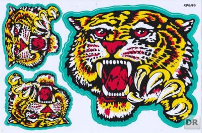 Tigre autocollant moto scooter skateboard voiture tuning modèle construction auto-adhésif 204