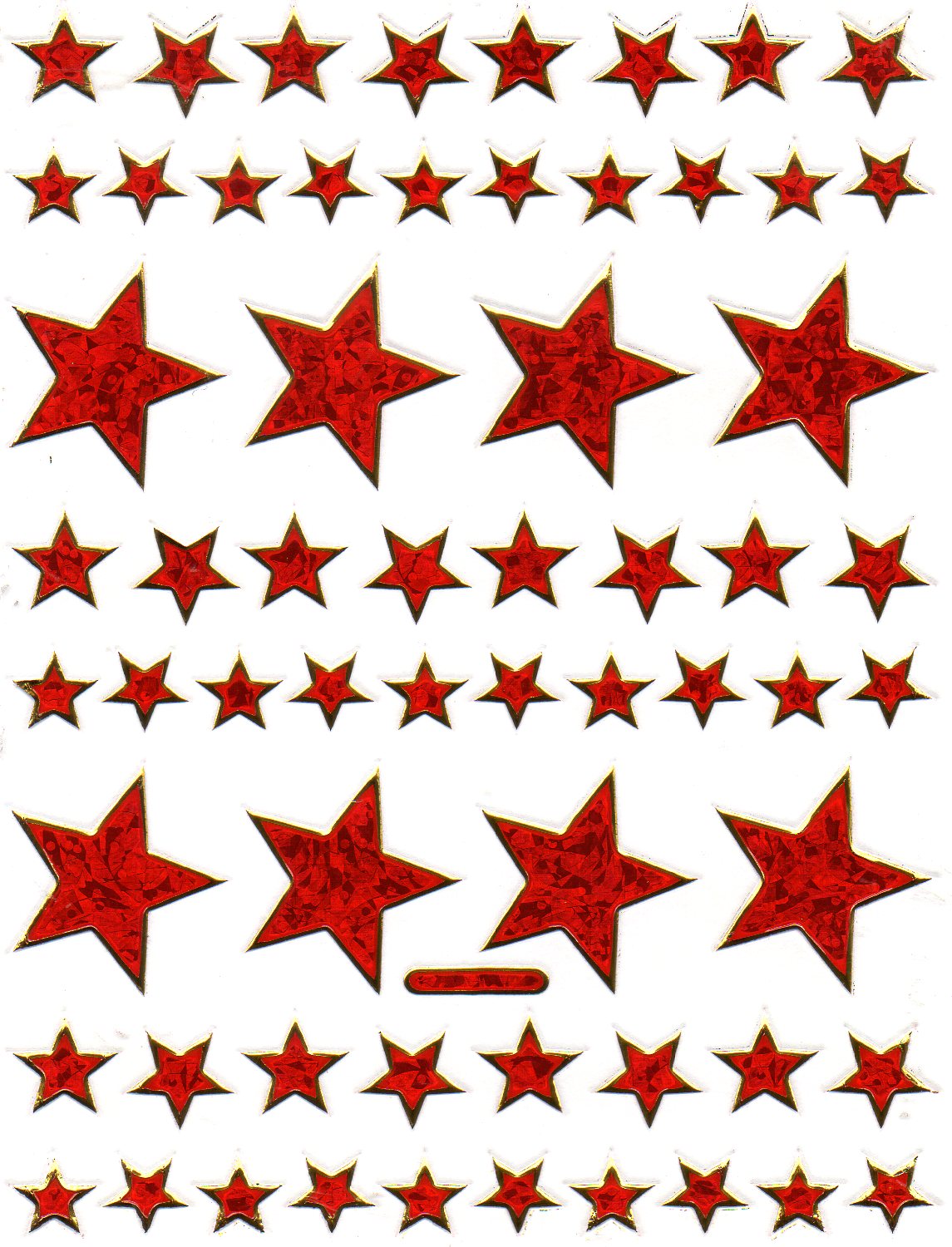 Stars star red sticker sticker metallic glitter effect for children crafting kindergarten birthday 1 sheet 235