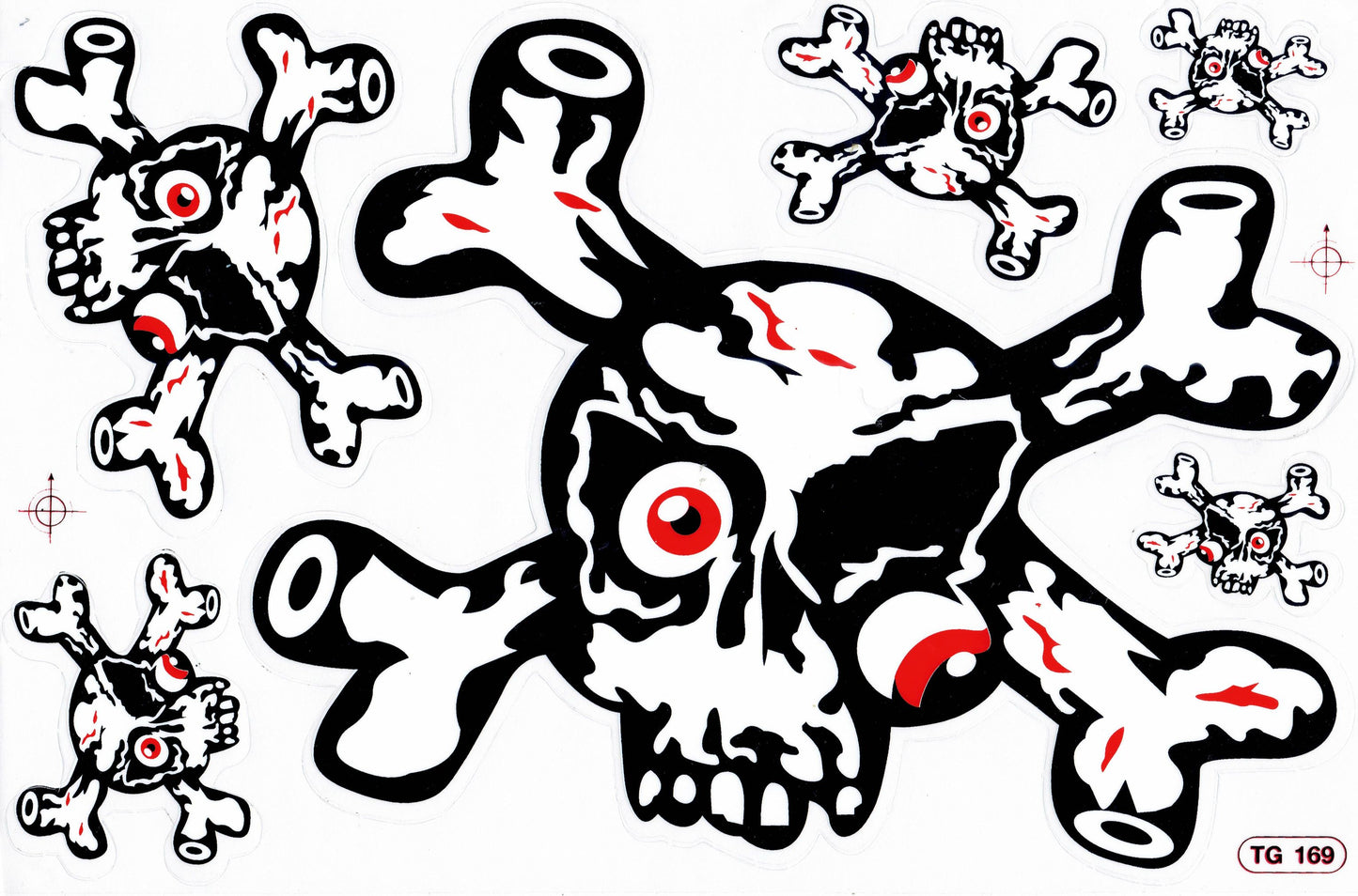 Pirate Skull Sticker Motorbike Scooter Skateboard Car Tuning Model Building Self-Adhesive 258