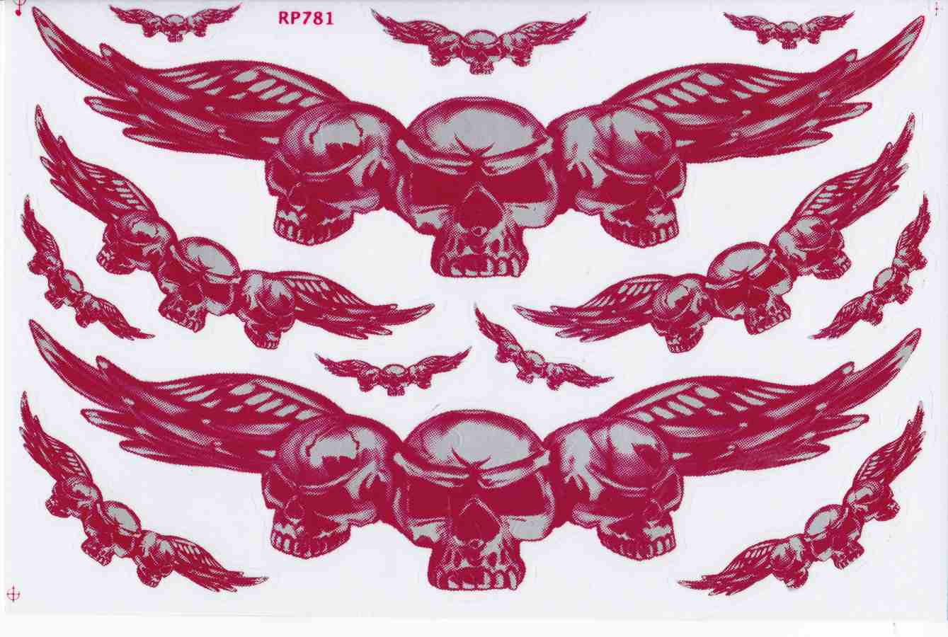 Flying skull skull decal sticker motorcycle scooter skateboard car tuning model building self-adhesive 271