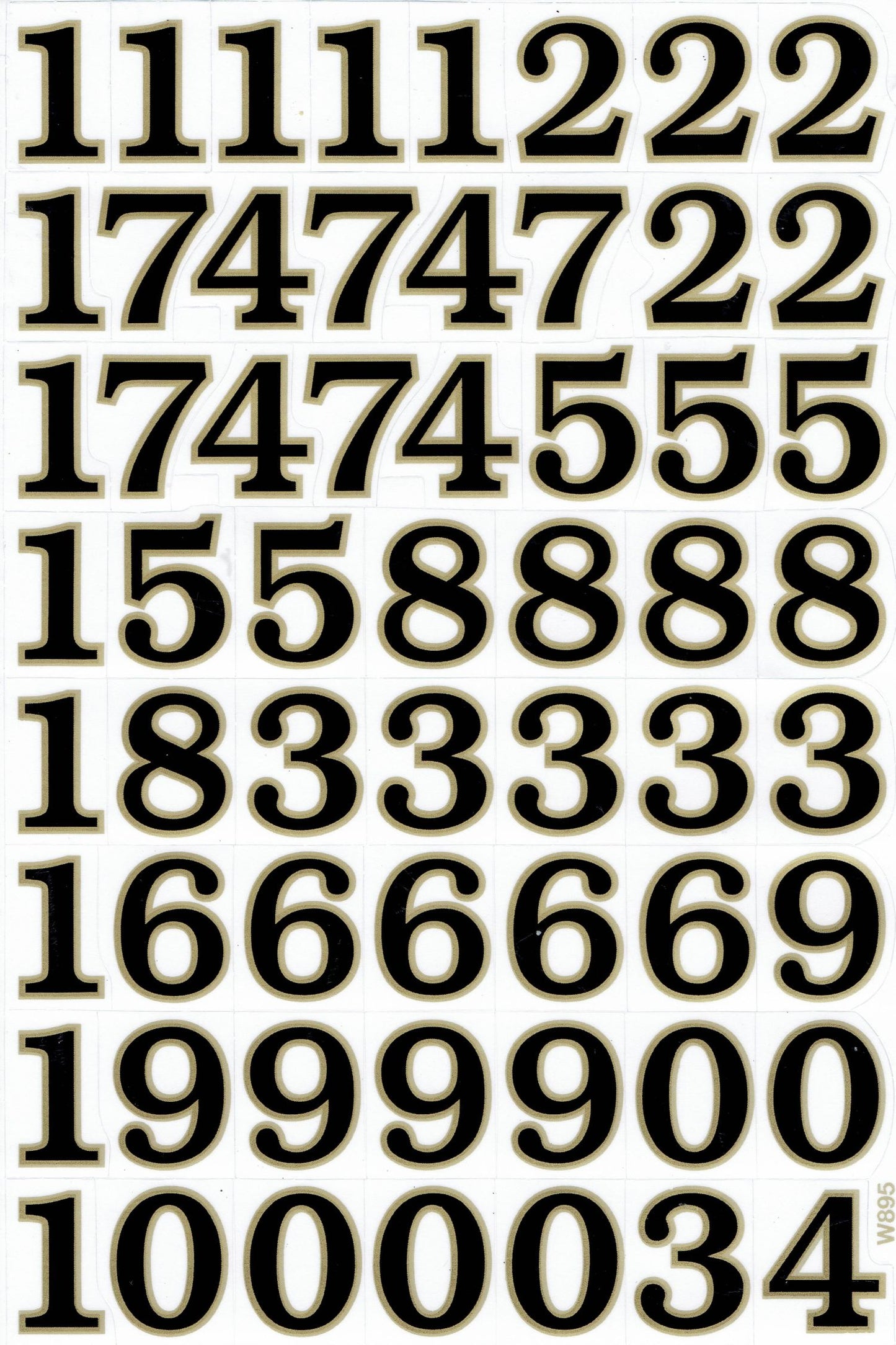 Numéros Numéros 123 Noir 28 mm de haut Autocollant pour dossiers de bureau Enfants Artisanat Maternelle Anniversaire 1 Feuille 305