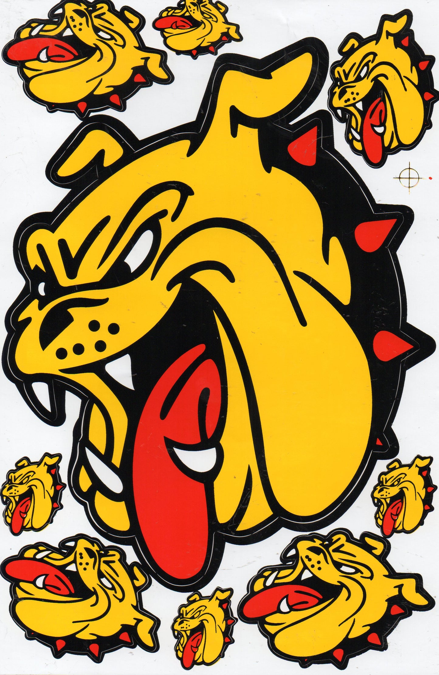 Bulldog dog yellow sticker motorcycle scooter skateboard car tuning model building self-adhesive 032