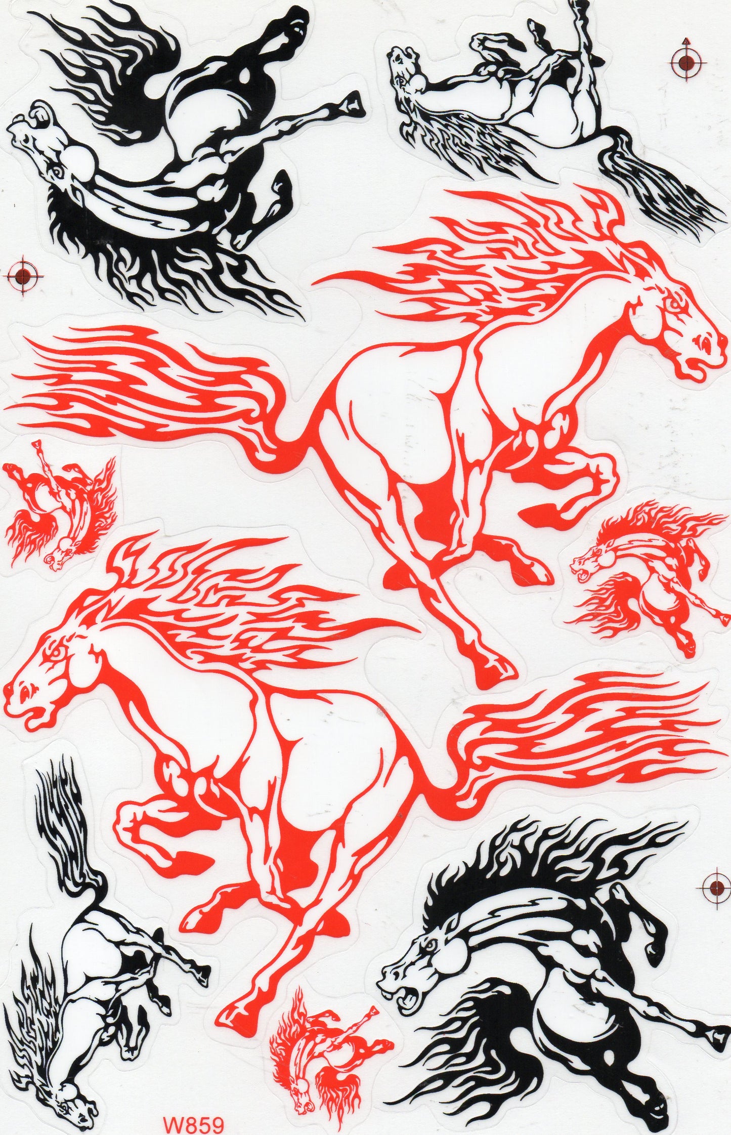 Perd Mustang sticker motorcycle scooter skateboard car tuning model building self-adhesive 477