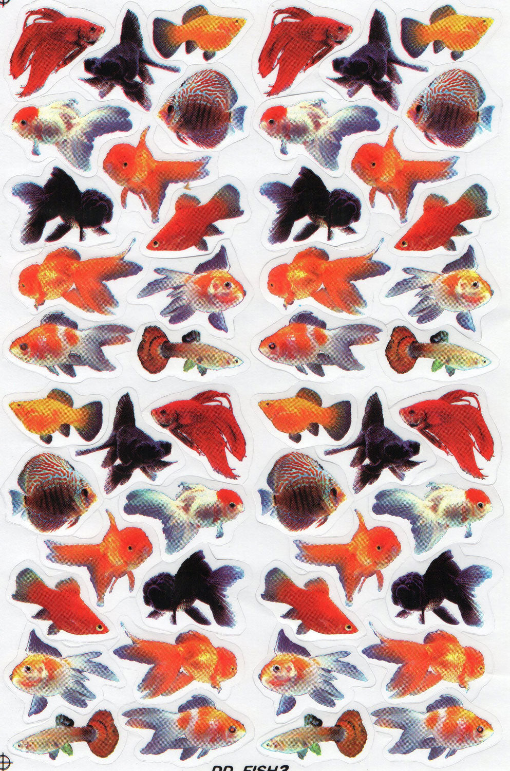 Poissons mer aquarium poissons animaux autocollants pour enfants artisanat maternelle anniversaire 1 feuille 485