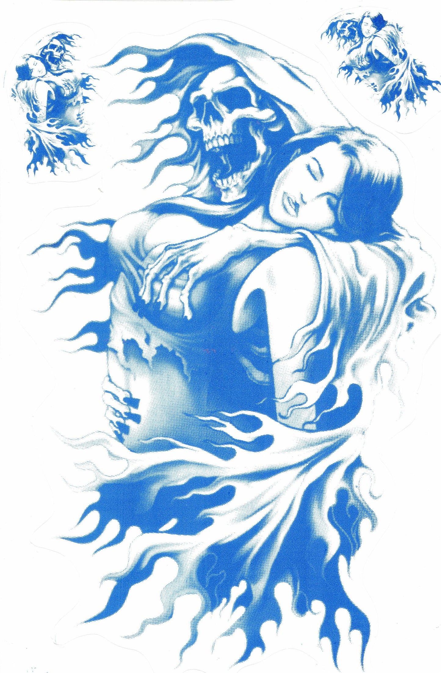 Grim Reaper Femme Crâne Autocollant Moto Scooter Planche À Roulettes Voiture Tuning Modèle Bâtiment Auto-Adhésif 521