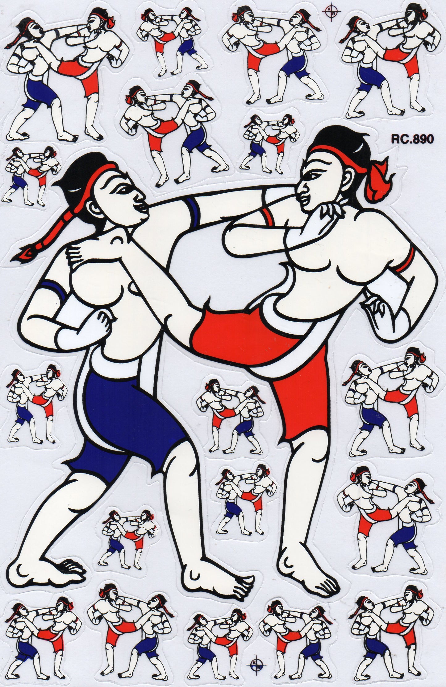 Muay Thai sport sticker motorcycle scooter skateboard car tuning model building self-adhesive 535
