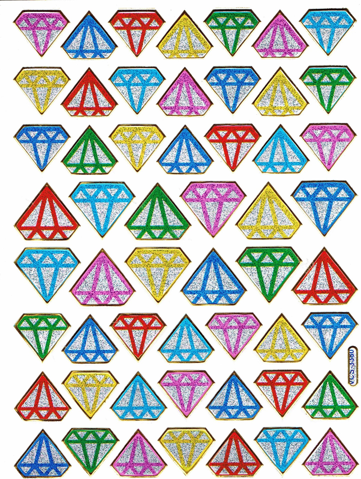 Diamant bijoux autocollant autocollant métallisé paillettes effet écoliers artisanat maternelle 1 feuille 540