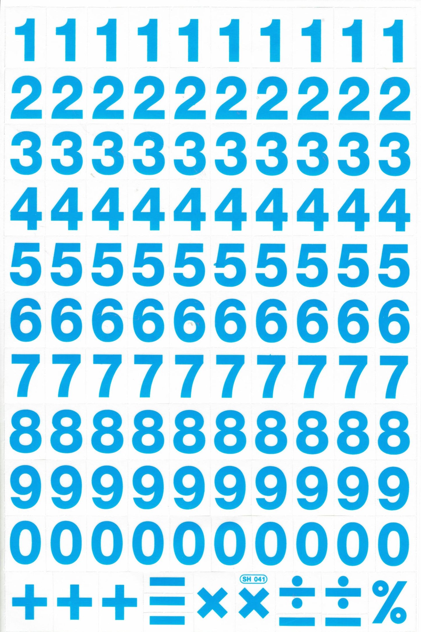 Numéros Numéros 123 Bleu 18 mm de haut Autocollant pour dossiers de bureau Enfants Artisanat Maternelle Anniversaire 1 Feuille 543