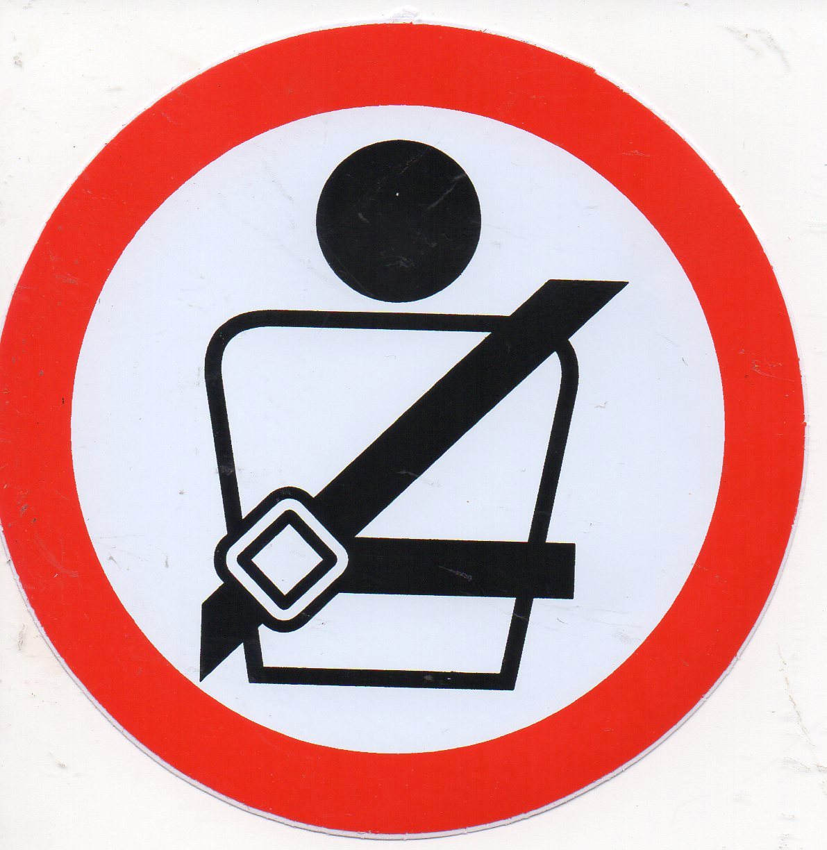 ATTENTION "buckle up" round sticker sticker self-adhesive 558