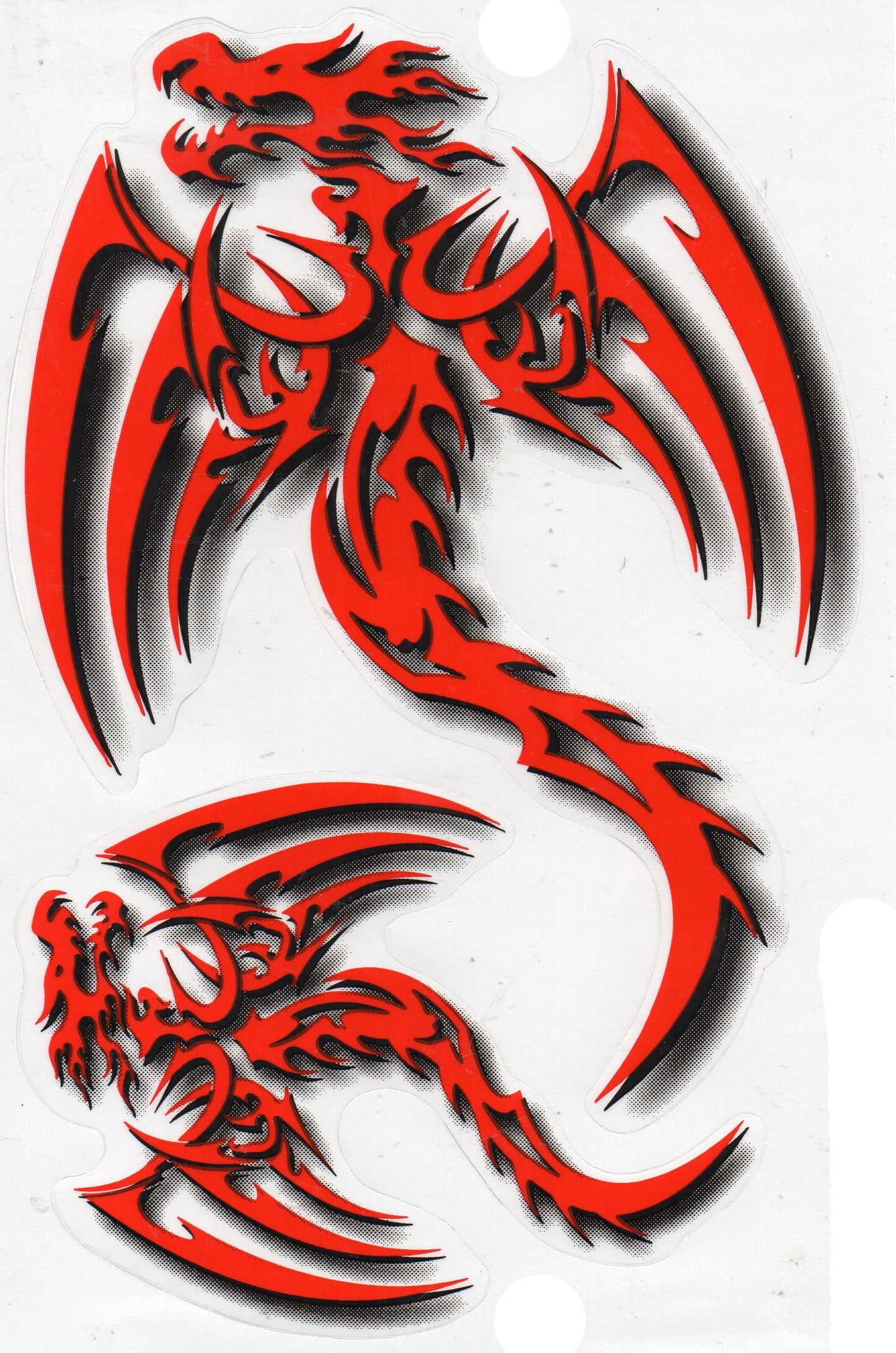 Dragon serpent rouge autocollant moto scooter skateboard voiture tuning auto-adhésif 095