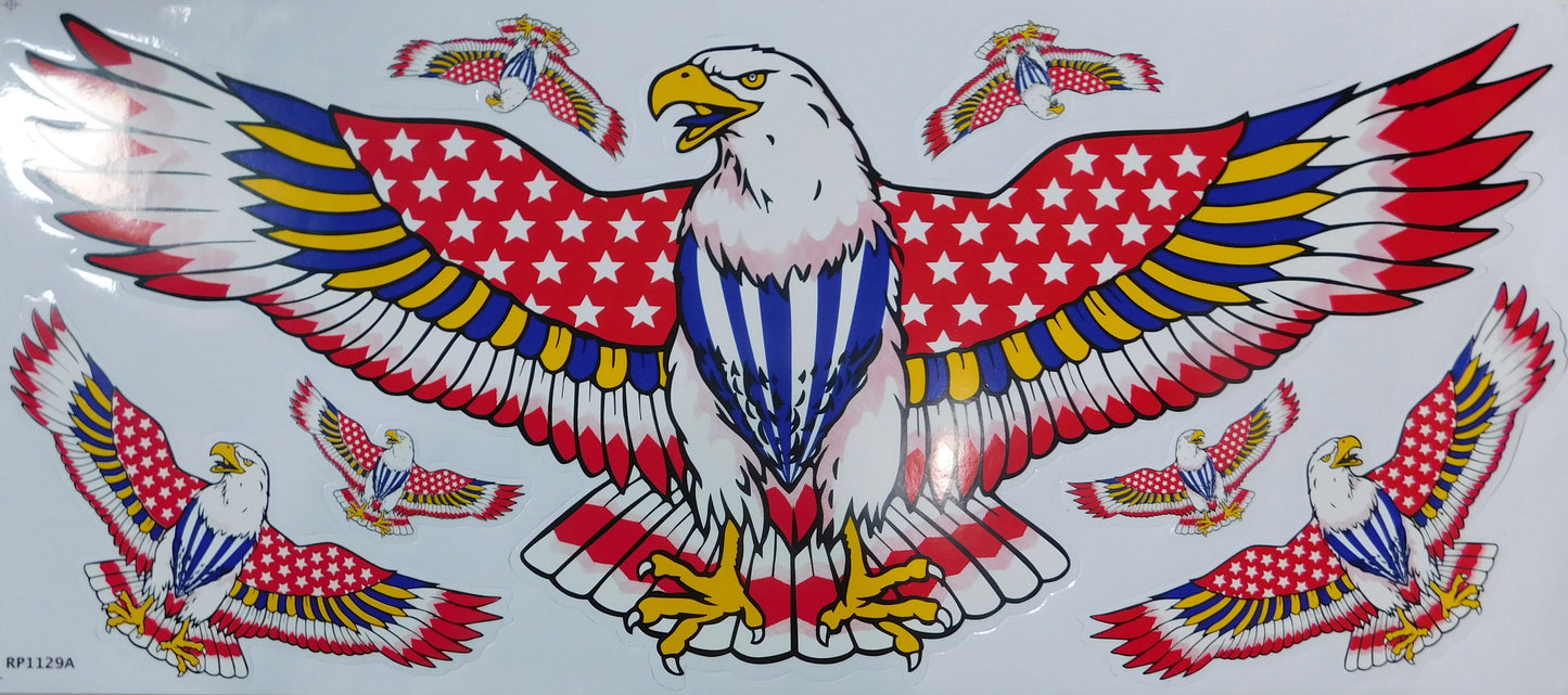 Eagle Falcon red extra big Sticker Decal Foil 1 sheet 530 mm x 230 mm weather-resistant Motorcycle Scooter Skateboard Car Tuning self-adhesive
