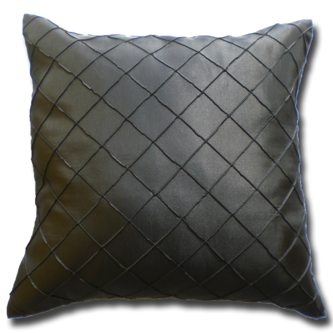 Pillow Pillowcase Plaid Black 40x40cm/15.5x15.5in Thai Silk Sofa Bed Garden Chair