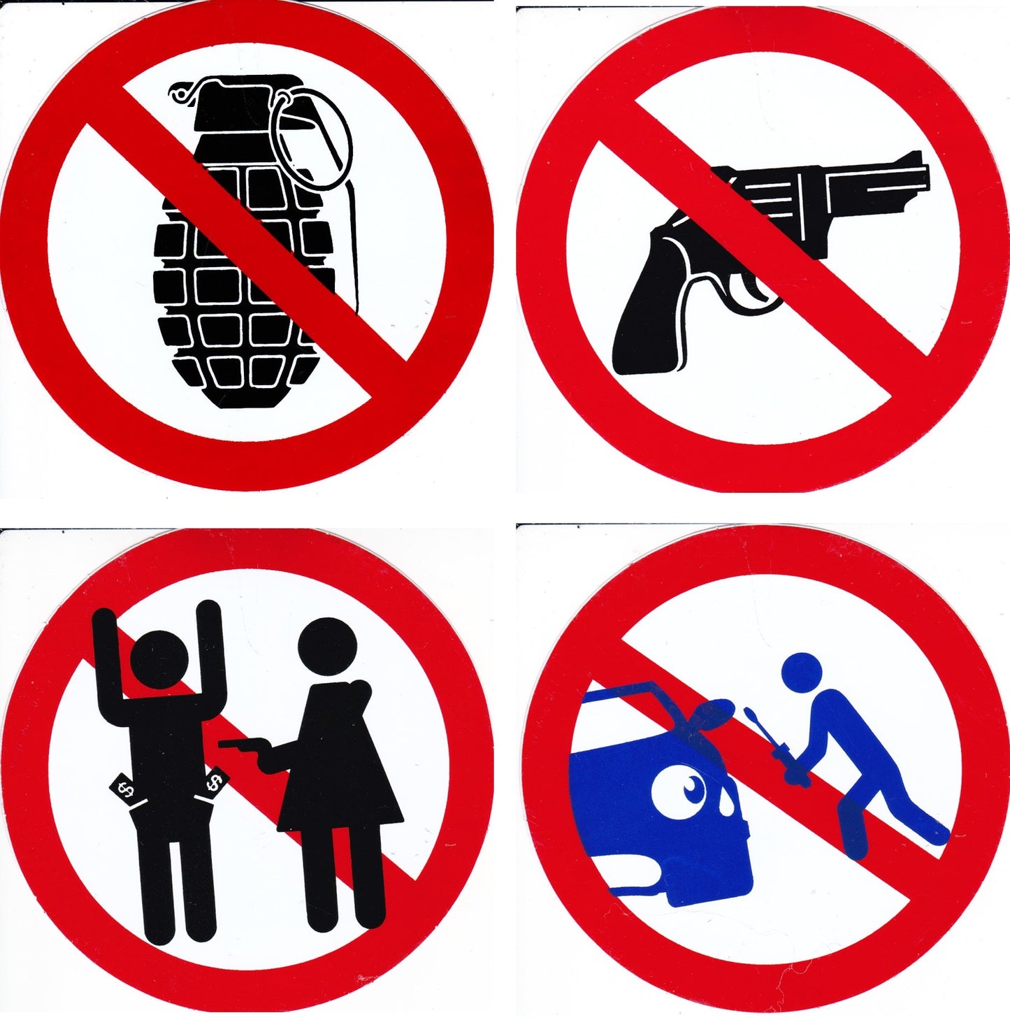ATTENTION "chien dangereux" sticker rond autocollant autocollant 563