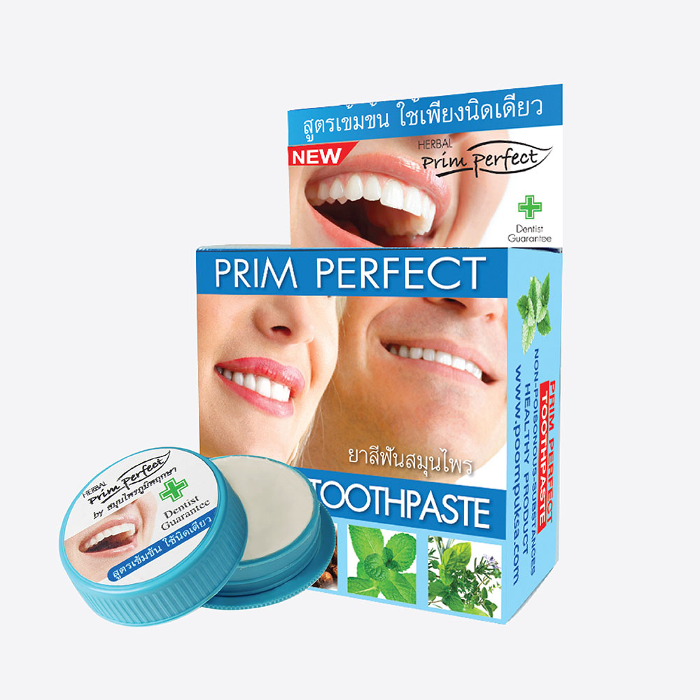 Dentifrice blanchissant professionnel Prim Perfect Herbal Dentifrice OVP NEW Thaïlande
