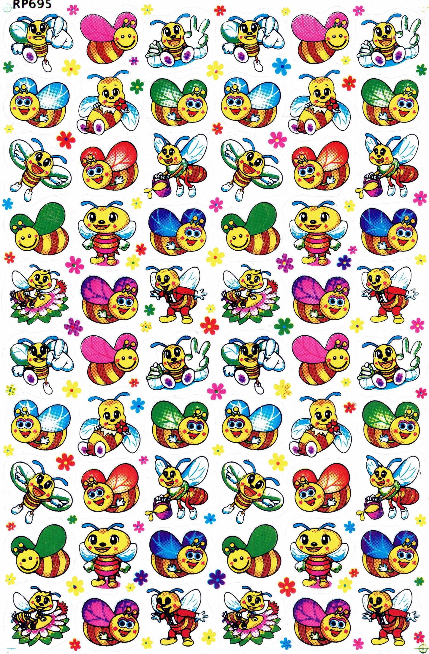Abeilles Bourdon Guêpe Abeille Insectes Animaux Autocollants pour Enfants Artisanat Maternelle Anniversaire 1 feuille 118