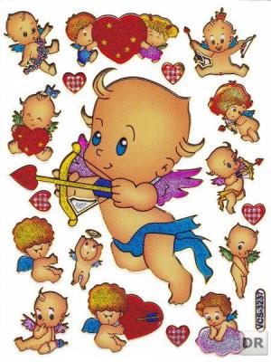 Heart hearts colorful love sticker metallic glitter effect for children crafts kindergarten birthday 1 sheet 129