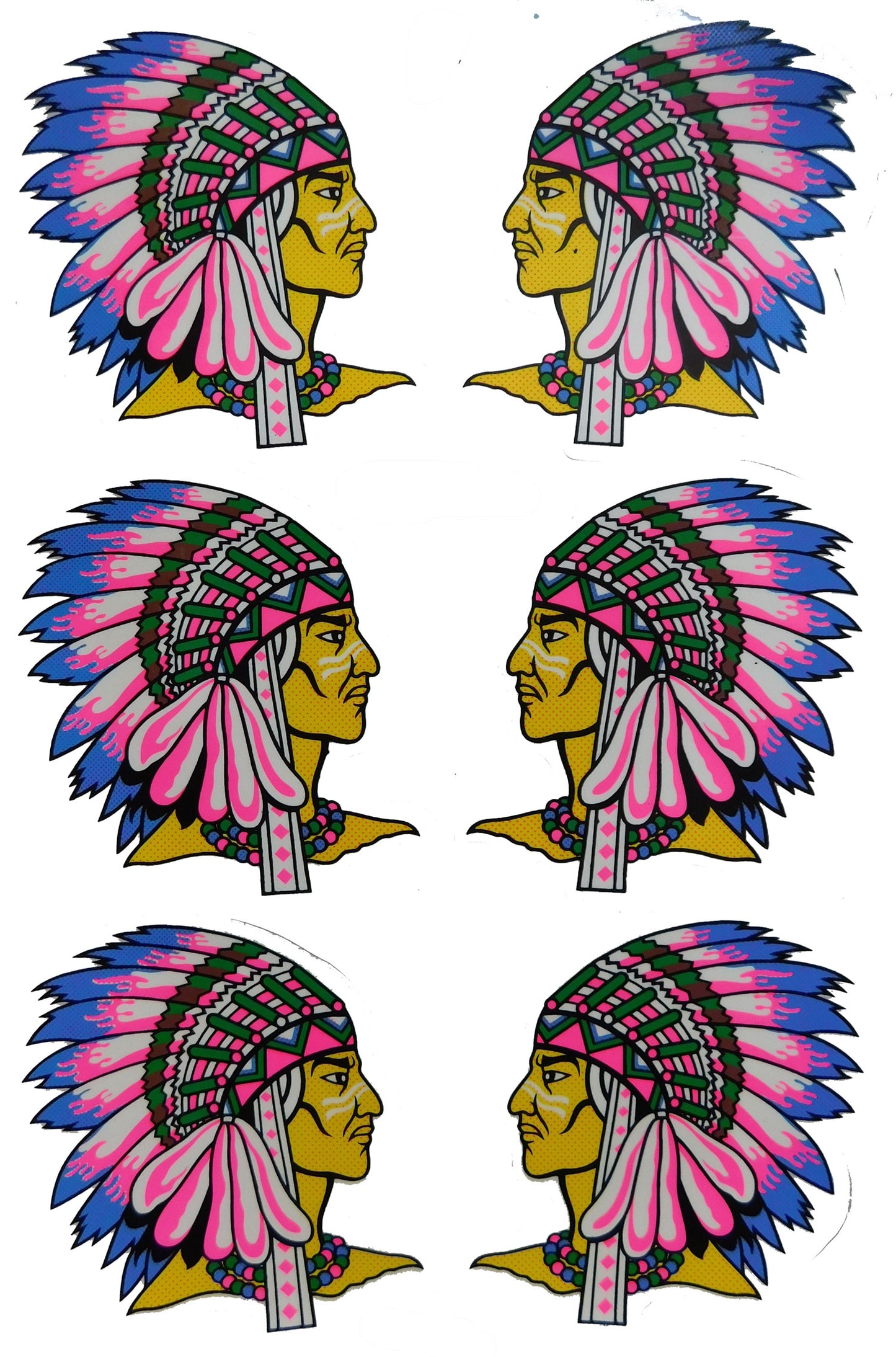 Indien chef autocollant moto scooter planche à roulettes voiture tuning modèle bâtiment auto-adhésif 133