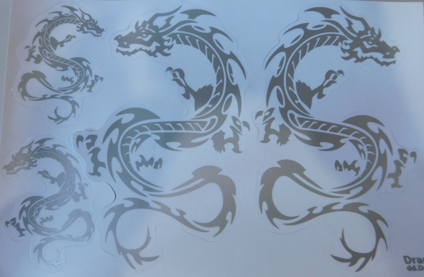 Dragon serpent gris autocollant moto scooter skateboard voiture tuning autocollant 196
