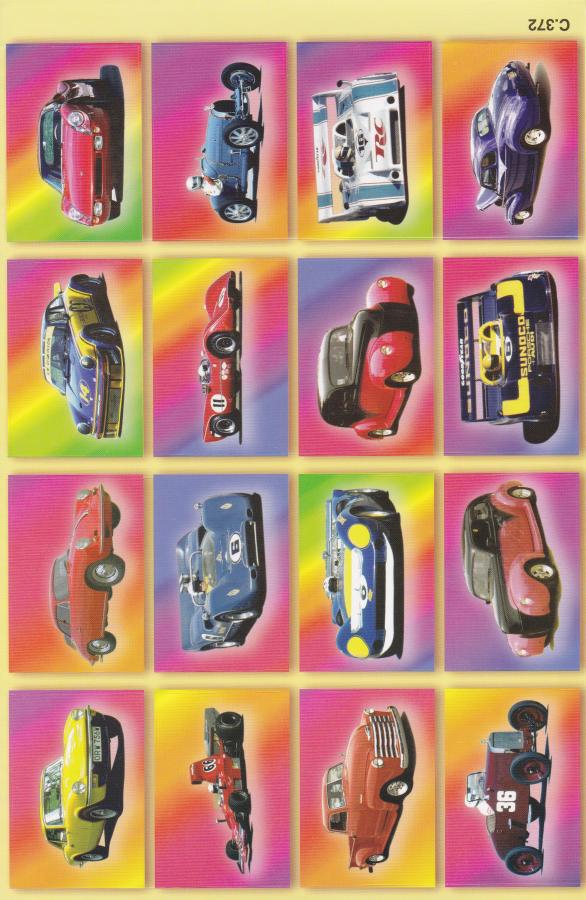 Sportwagen Autos Aufkleber Sticker für Kinder Basteln Kindergarten Geburtstag 1 Bogen 213