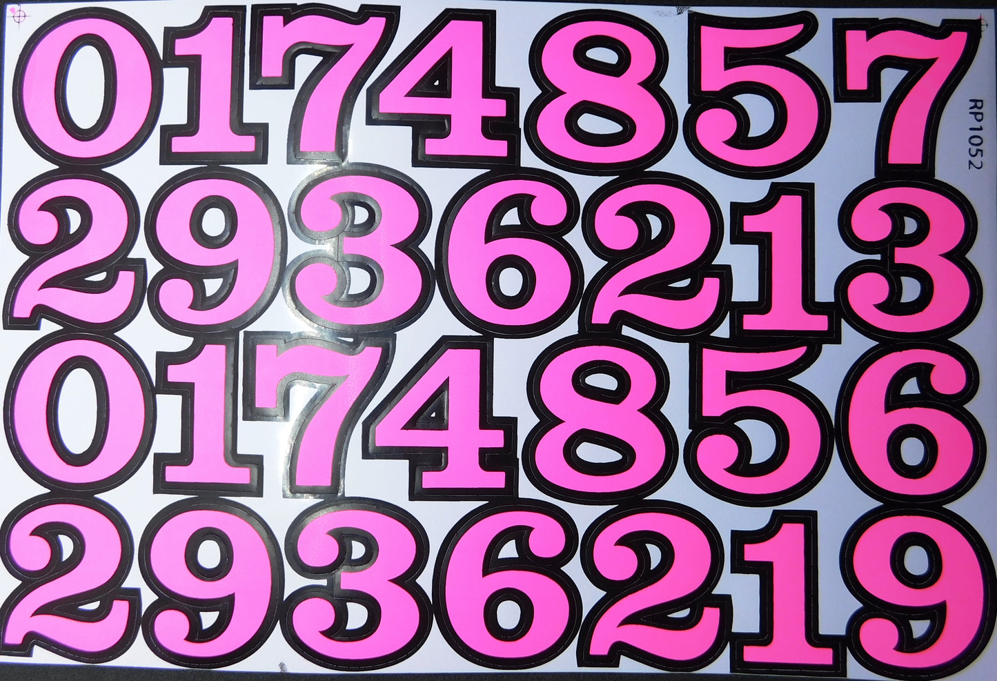 Numéros 123 rose 40 mm haut autocollant pour dossiers de bureau enfants artisanat maternelle anniversaire 1 feuille 322