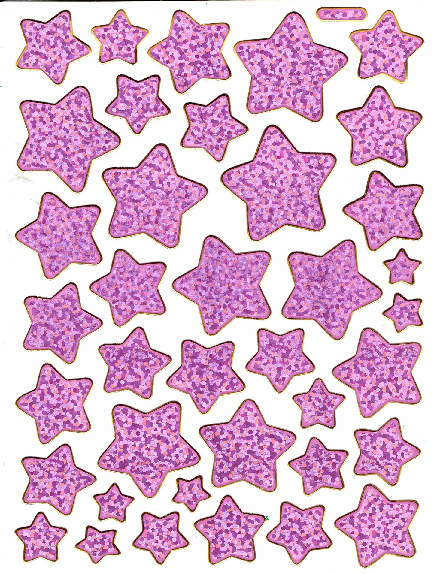 Étoile rose autocollant autocollant métallisé effet scintillant pour enfants artisanat maternelle anniversaire 1 feuille 327