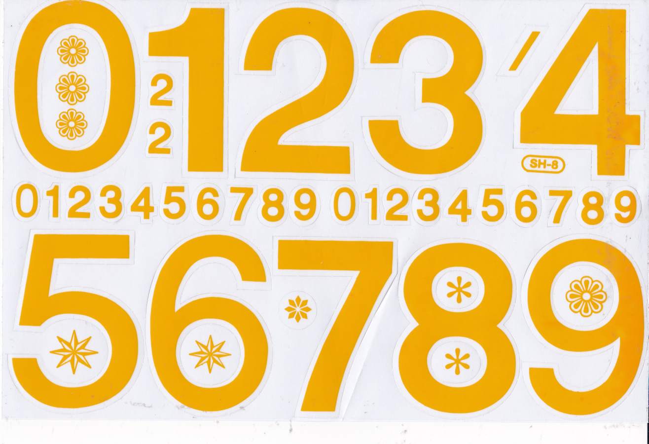 Numéros 123 jaune 70 mm de haut autocollants pour dossiers de bureau enfants artisanat maternelle anniversaire 1 feuille 336