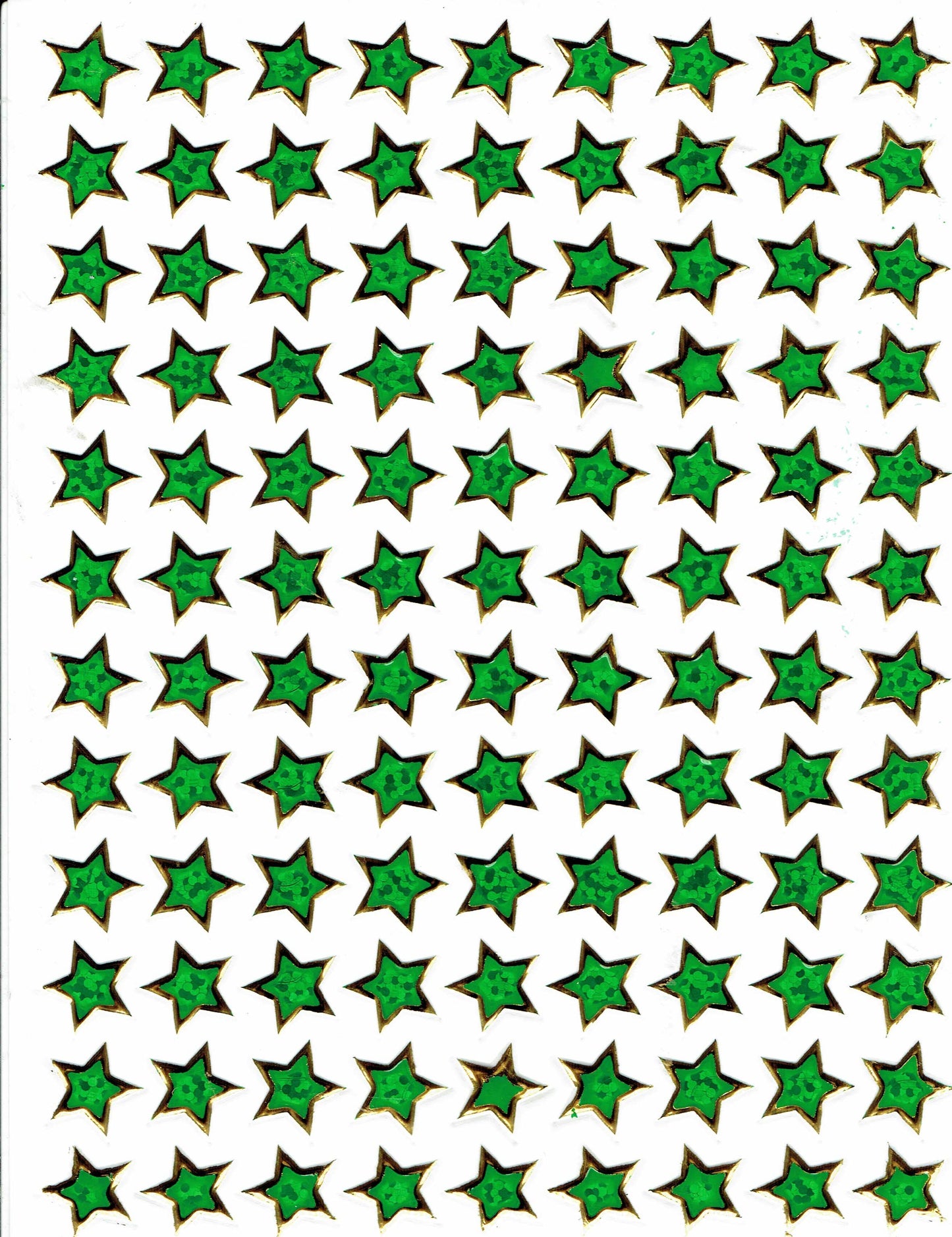 Stars star green stickers metallic glitter effect for children crafting kindergarten birthday 1 sheet 340
