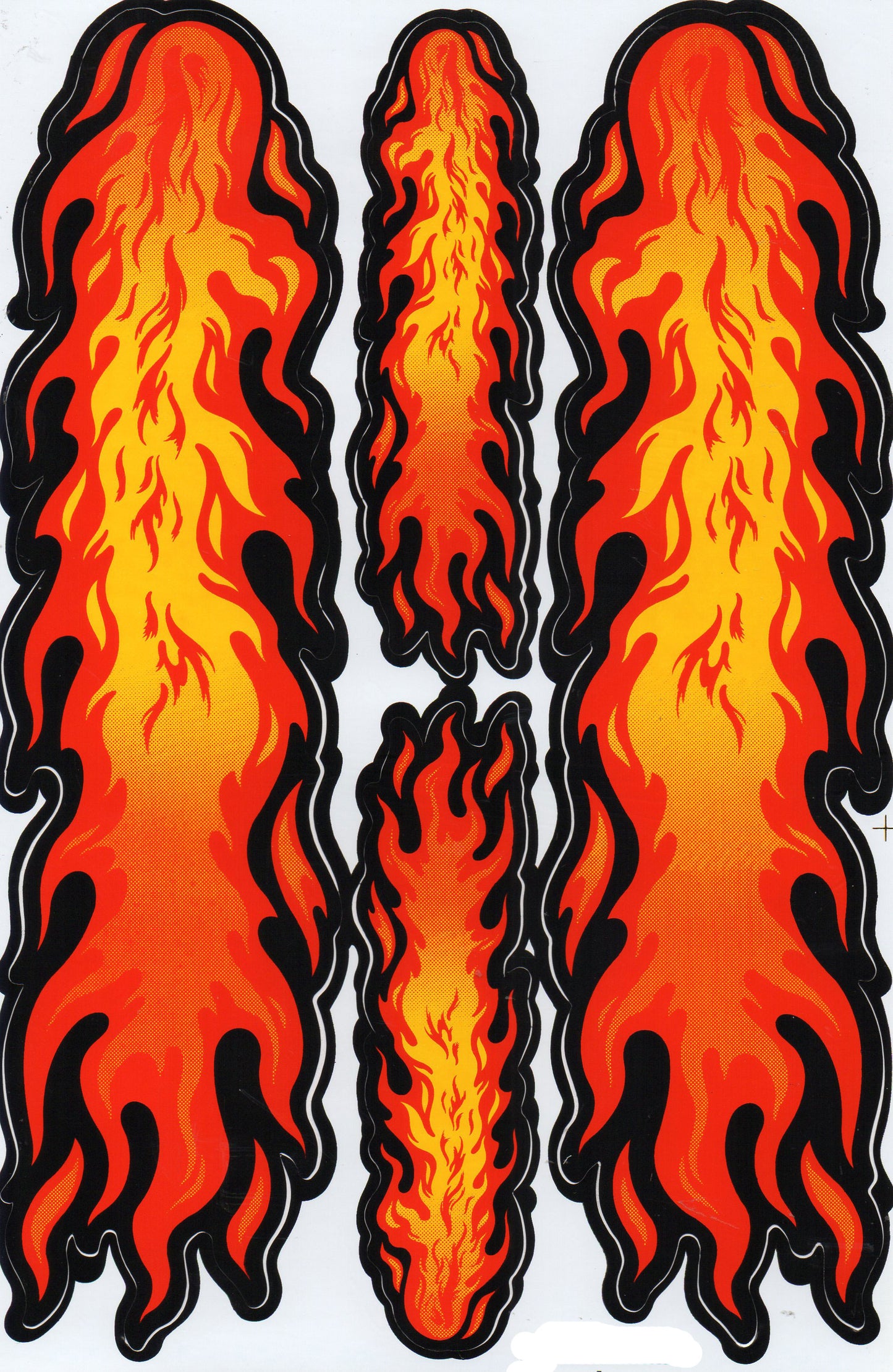 Flames fire orange sticker motorcycle scooter skateboard car tuning model building self-adhesive 347