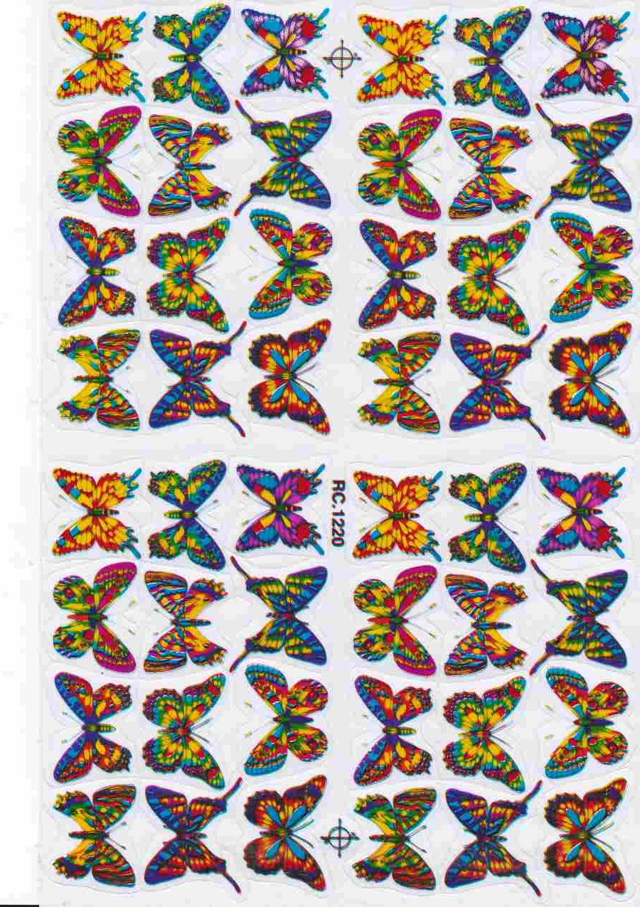 Butterflies Insects Animals Stickers for Children Crafts Kindergarten Birthday 1 sheet 380