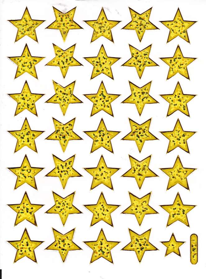 Étoile étoile or autocollant autocollant métallisé effet scintillant pour enfants artisanat maternelle anniversaire 1 feuille 400
