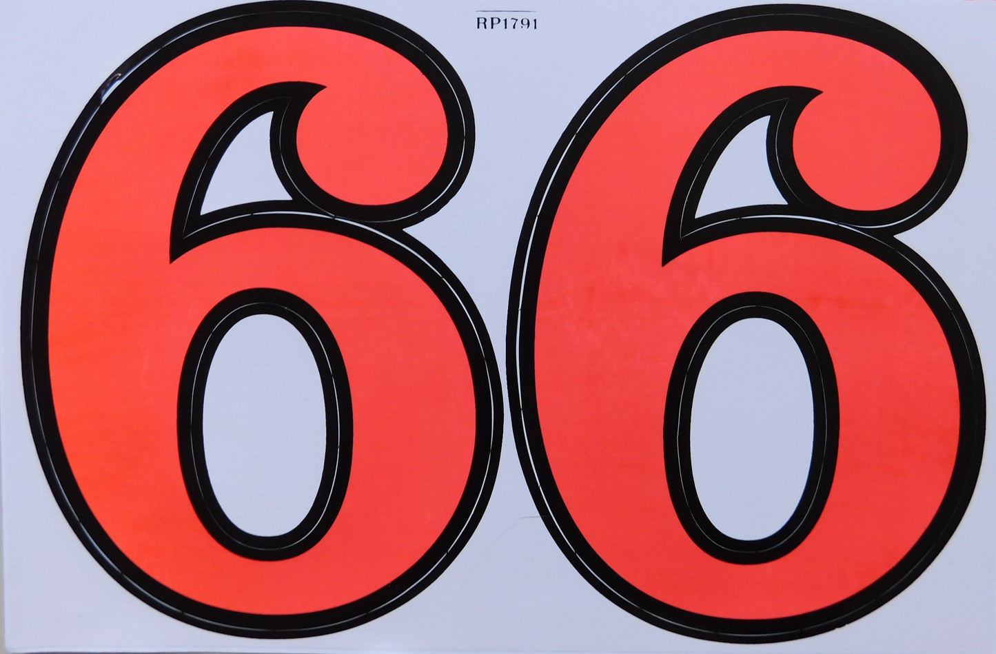 Grosse Nummer 6 / 9 orange 165 mm hoch Aufkleber Sticker Motorrad Roller Skateboard Auto Tuning Modellbau selbstklebend 496