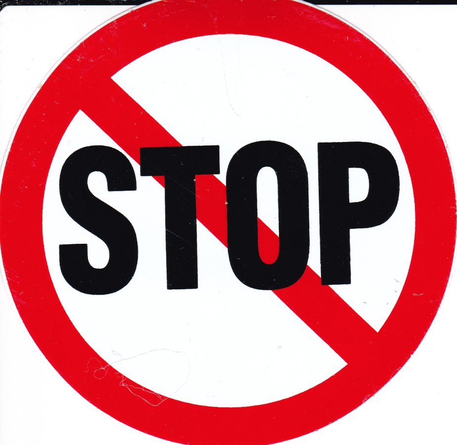 Interdit "Stop halte" autocollant rond autocollant autocollant 526