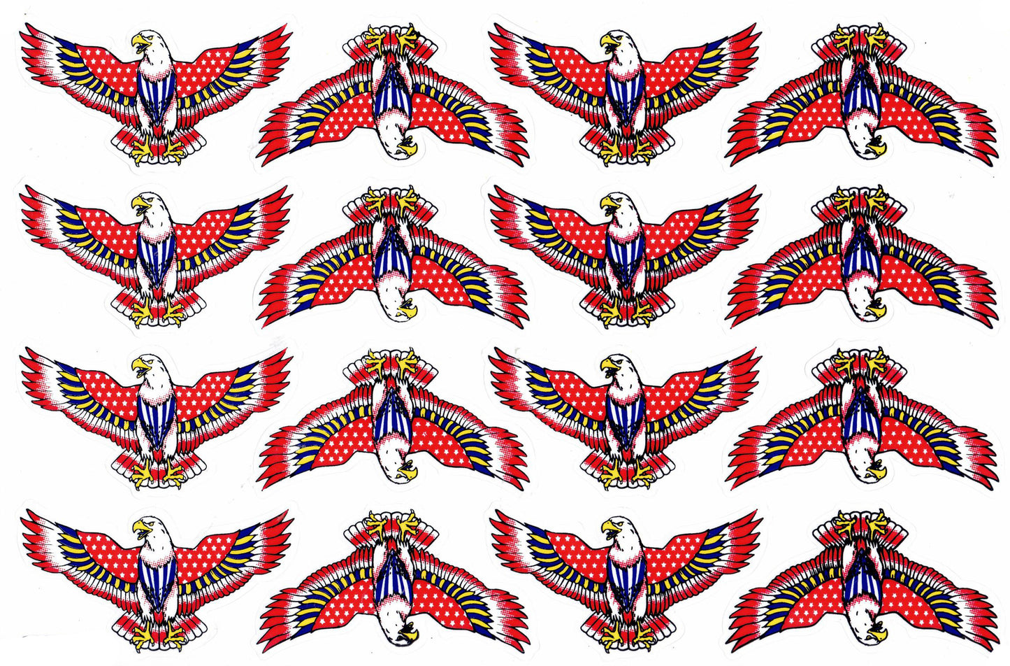 Tête d'aigle ailes battantes autocollant moto scooter planche à roulettes voiture tuning modèle bâtiment auto-adhésif 539