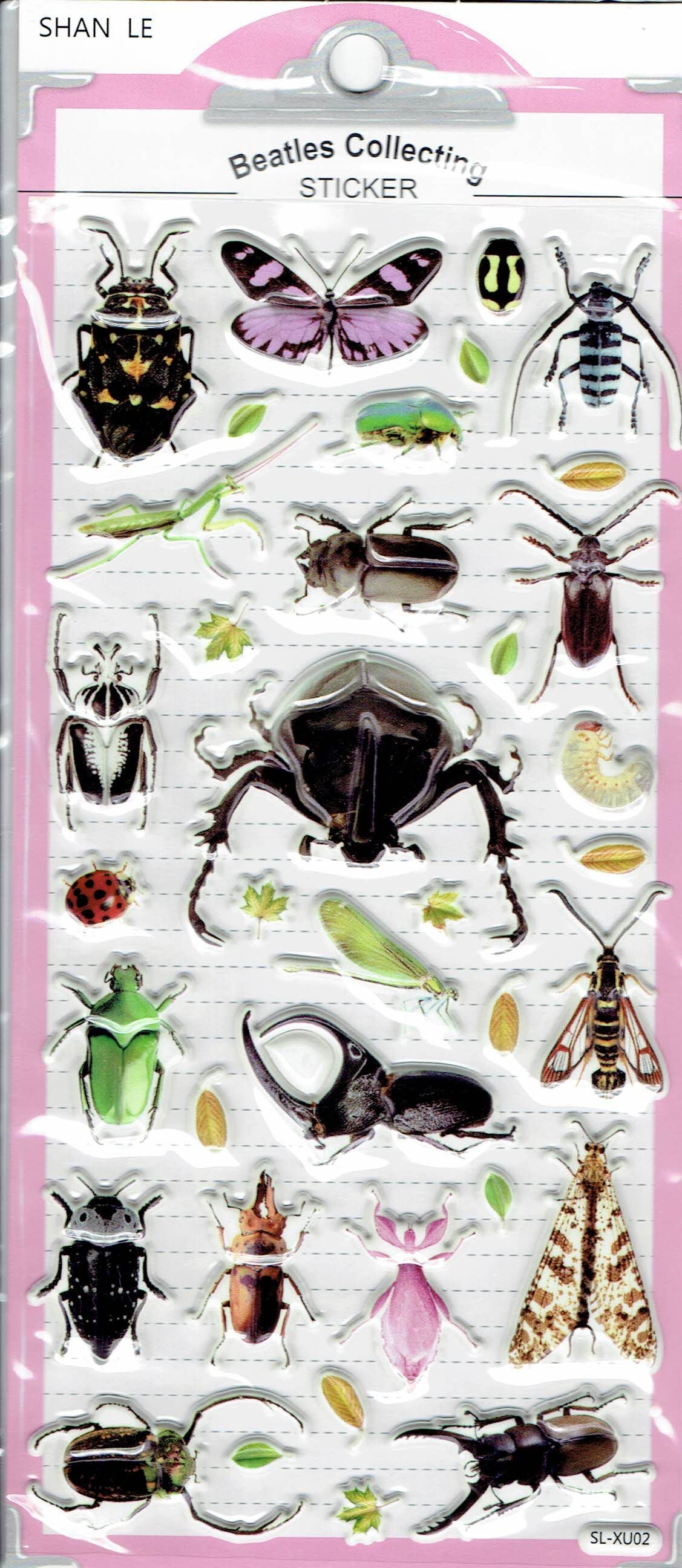 3D Insects Bugs Animals Stickers for Kids Craft Kindergarten Birthday 1 Sheet 547