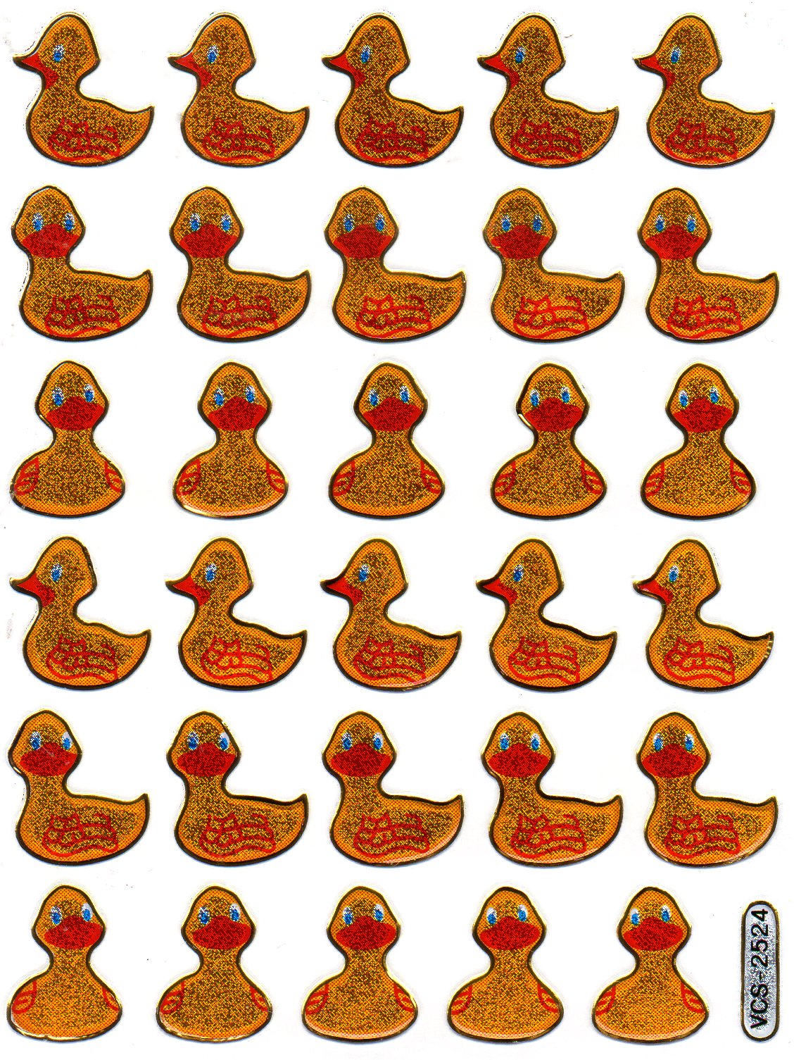Canard en caoutchouc canard coloré animaux autocollants autocollants métallisé effet scintillant artisanat pour enfants maternelle 1 feuille 551